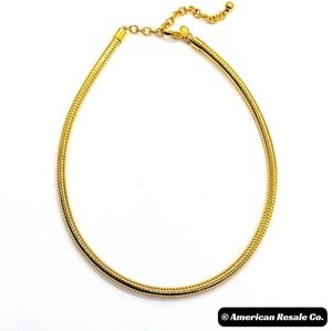New JOAN RIVERS Vintage 18" Gold Snake Omega Choker Collar Necklace